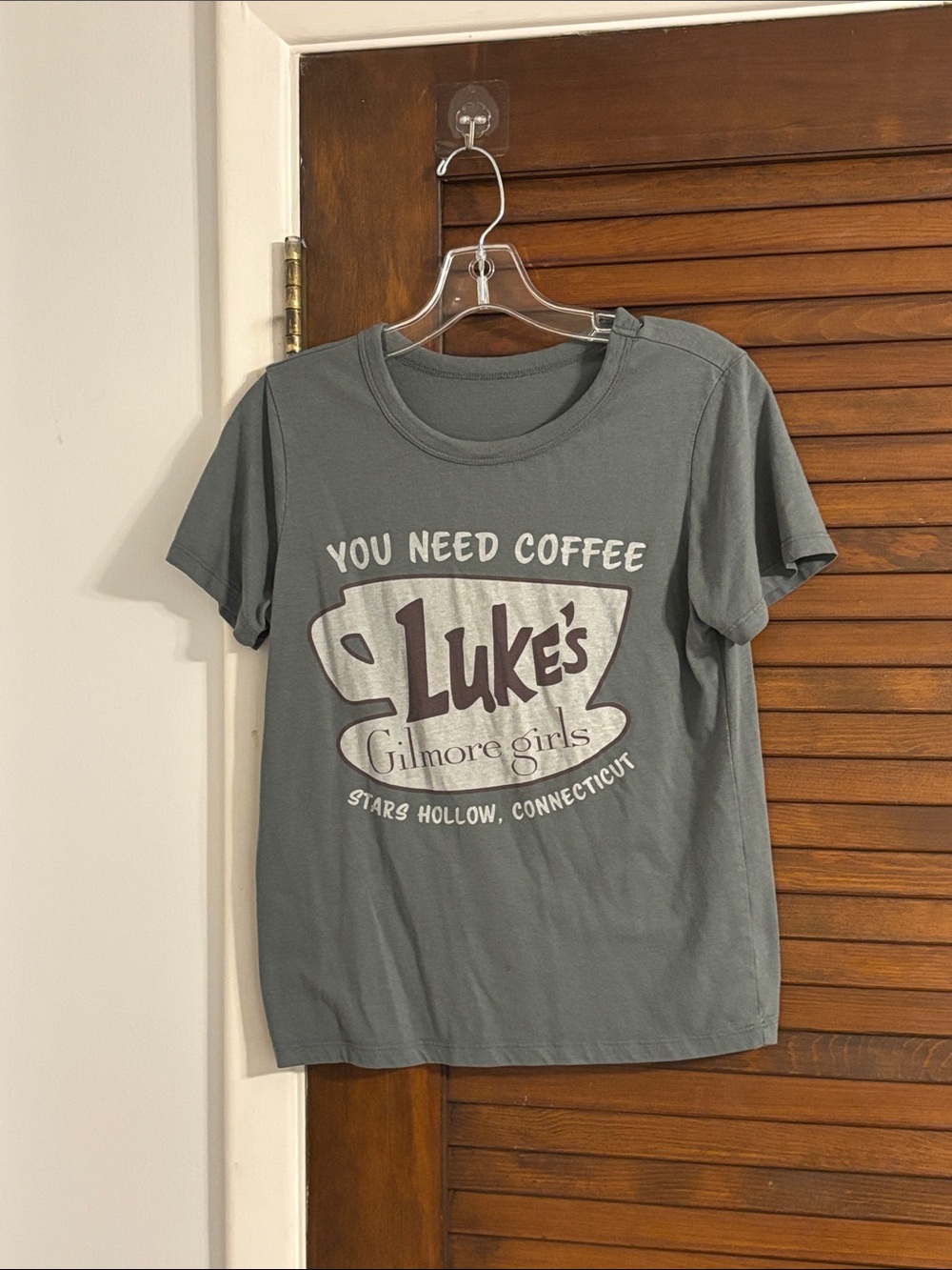 Women's Gray Coffee Graphic Tee